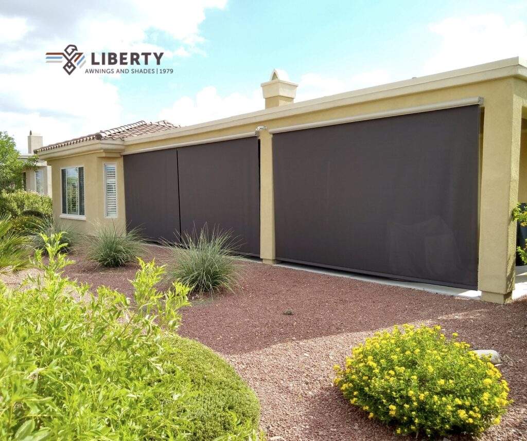 a beautiful outdoor shade installed at a home in Goodyear, AZ